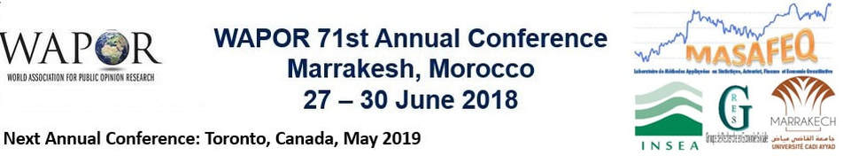 WAPOR 71 th Annual Conference Marrakech